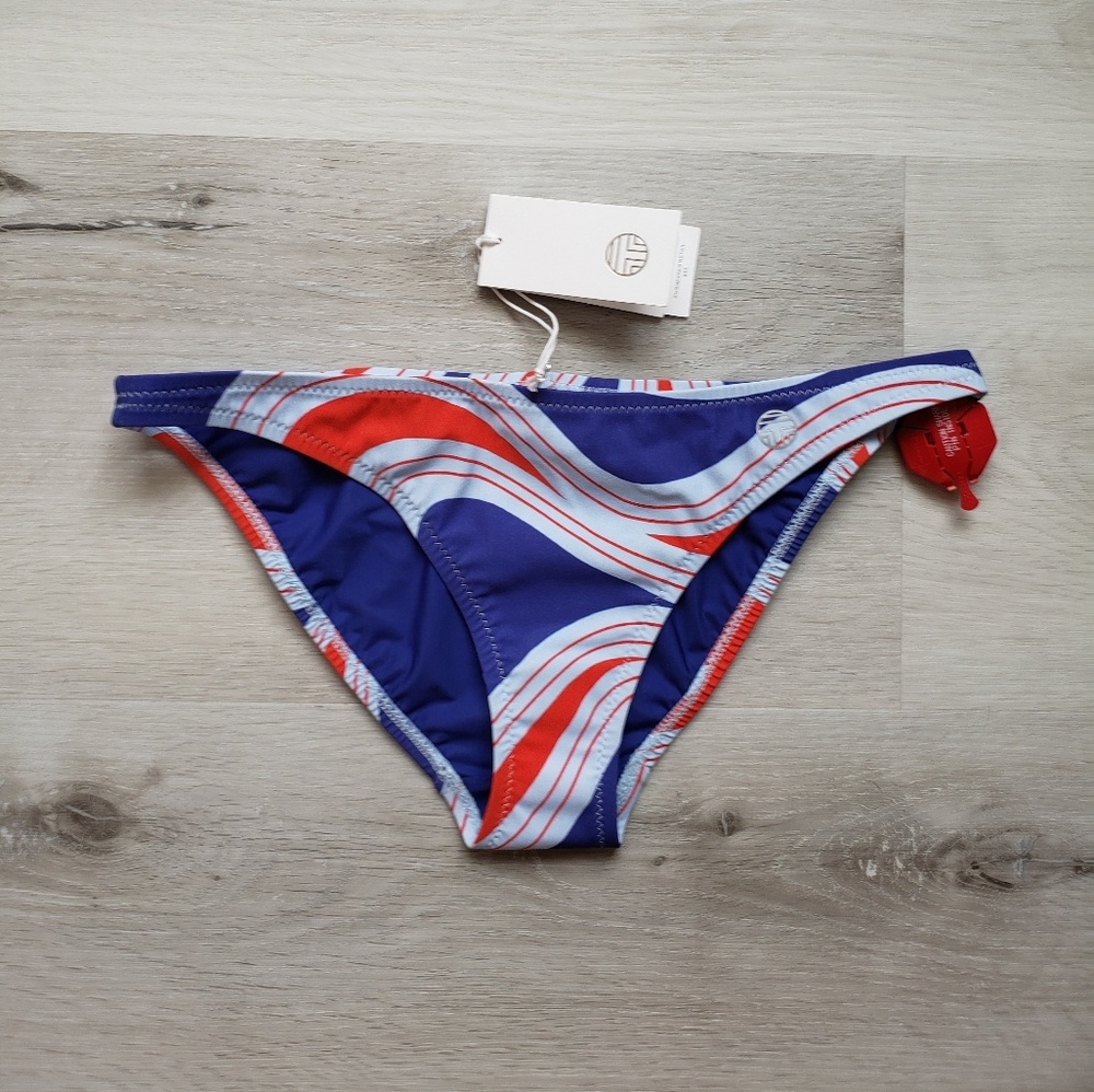 Tory Sport Printed Hipster Bikini Bottom XS $85